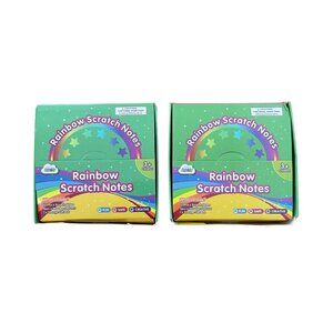 ZMLM Rainbow Scratch Notes Bundle of 2 boxes 125 pieces Wooden Stylus Arts Craft